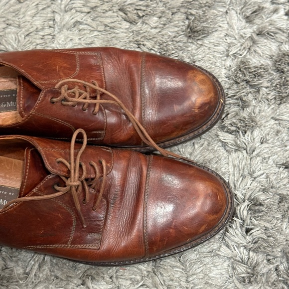 Johnston & Murphy Men\'s Brown Leather Oxford Shoe Sz 10.5 Made in Italy main image 10